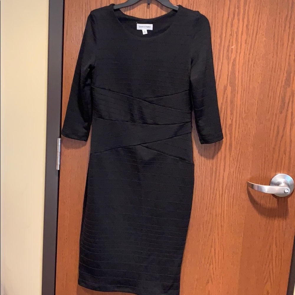 Little black dress- 3/4 sleeve- flattering waist